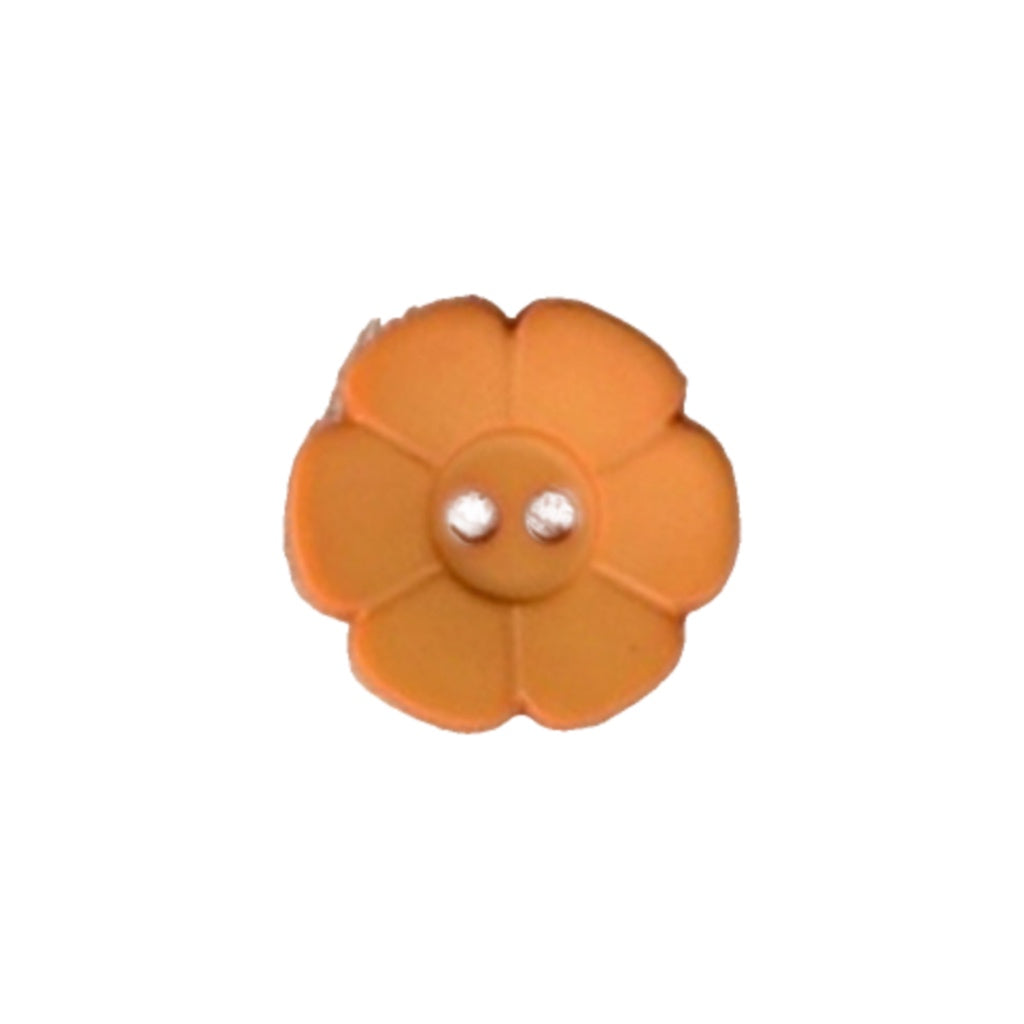 Button 112459 Daisy Orange 15mm