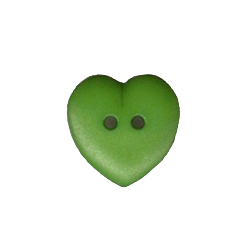 Button 122407 Heart Green 15mm