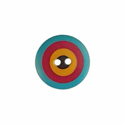 Button 261394 Target Kaffe Fassett Blue Red Yellow Black 15mm