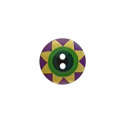 Button 261402 Star Flower Purple 15mm