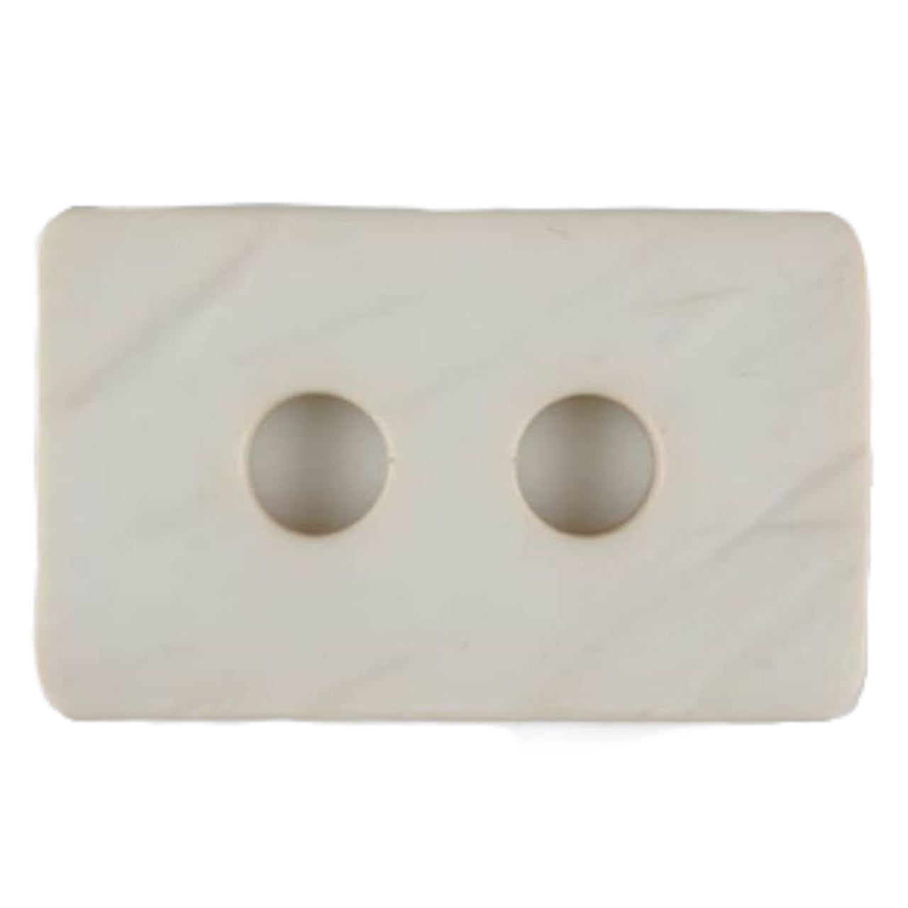 Button 403701 Cream Rectangle 40mm