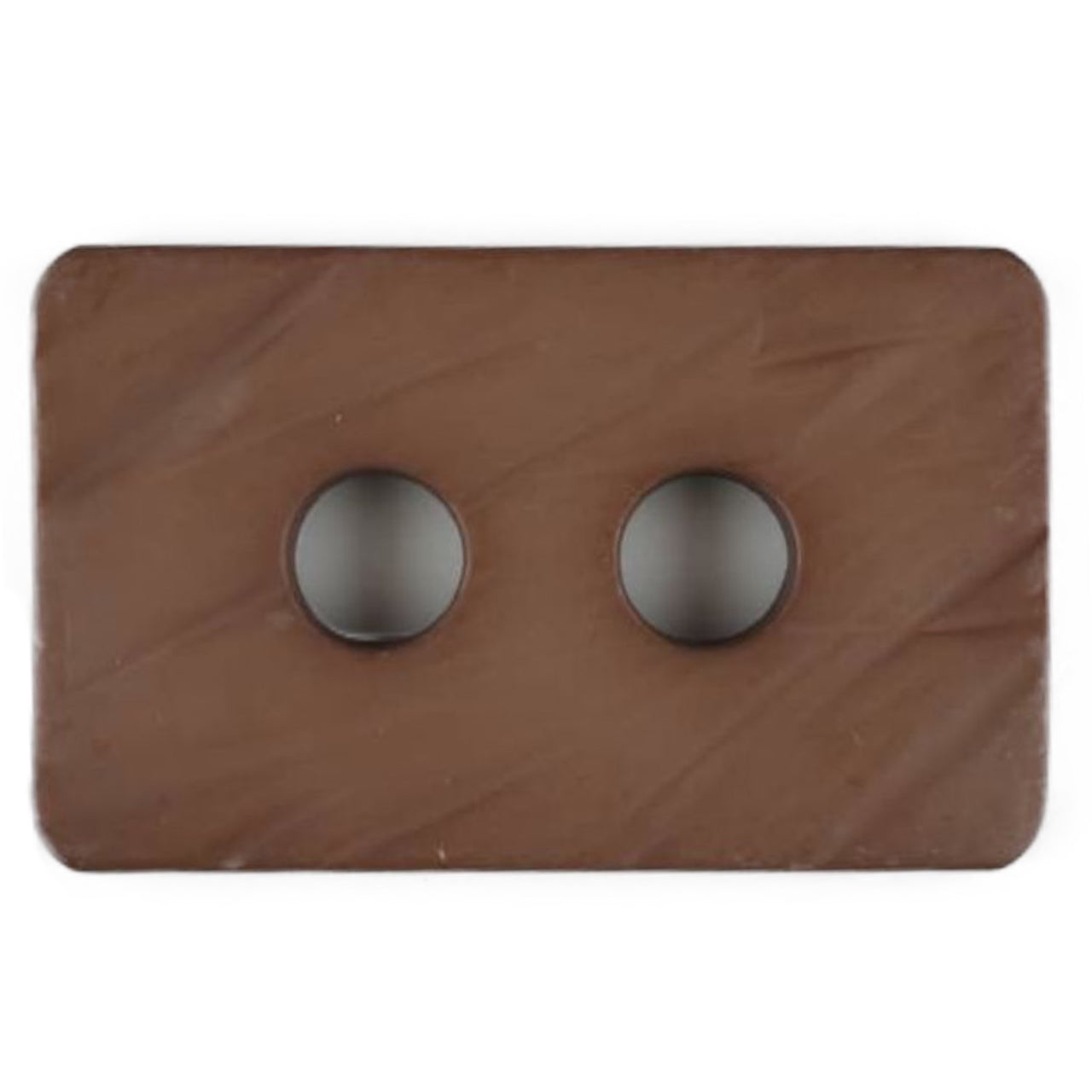 Button 403702 Brown Rectangle 40mm