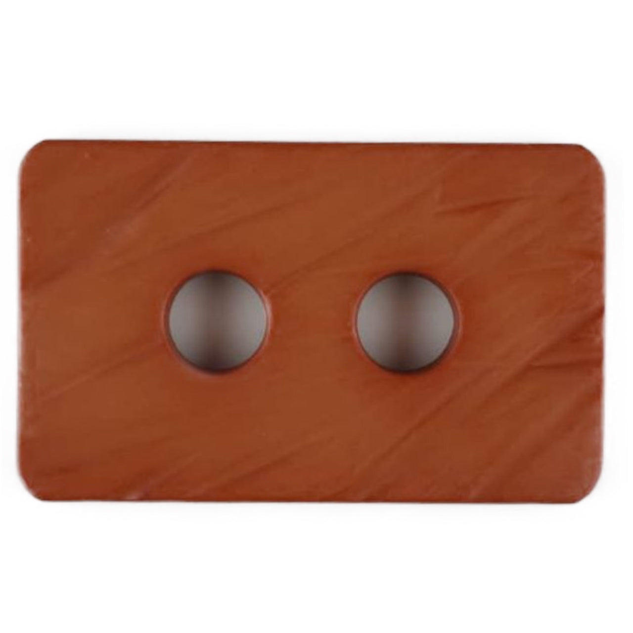 Button 403703 Golden Brown Rectangle 40mm