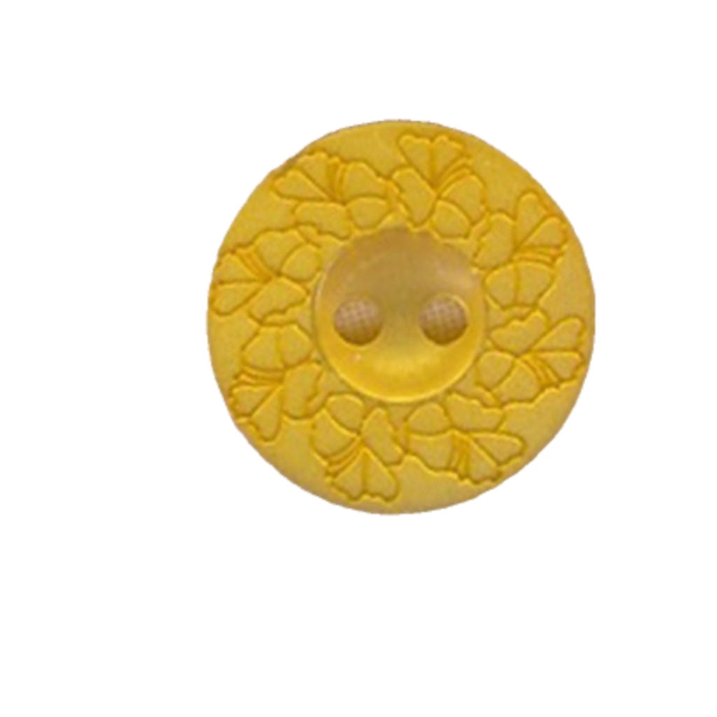 Button 761528 Golden Yellow Floral Rim 18mm