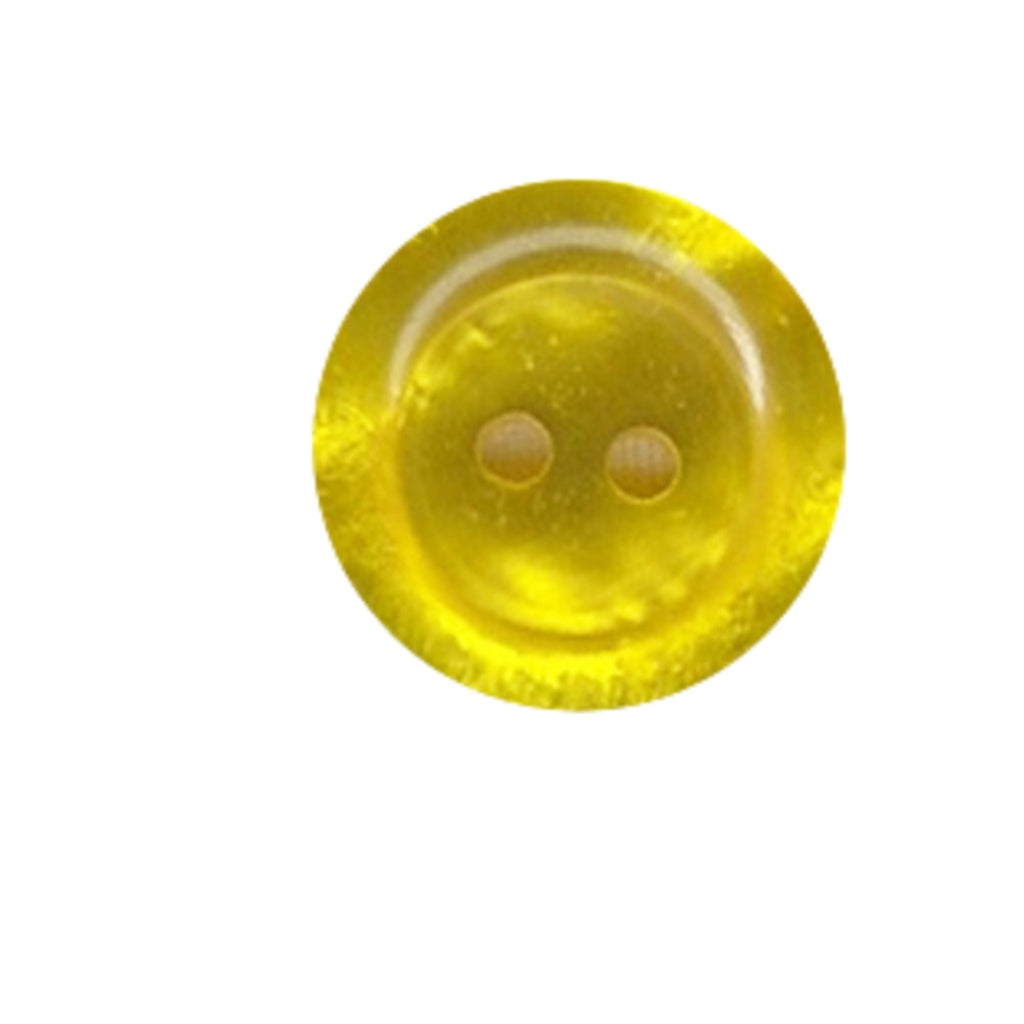Button 761535EB Yellow Gloss Raised Rim 18mm