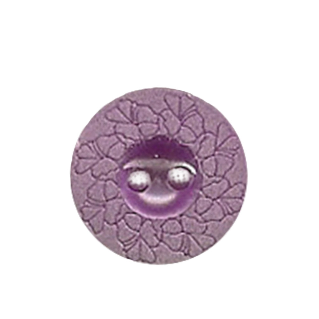 Button 811705 Lilac Floral Rim Concave 15mm