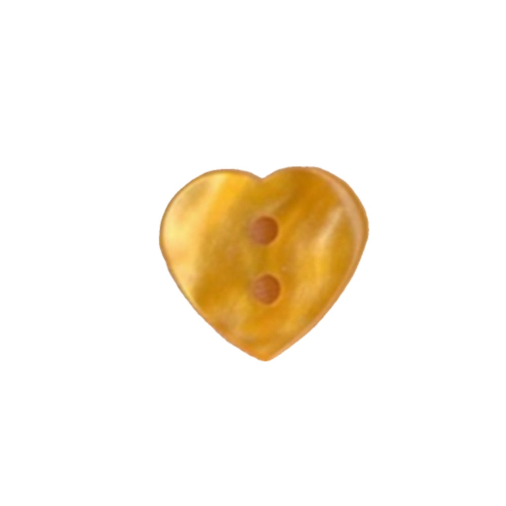 Button 952574 Golden Yellow Marble Heart 16mm