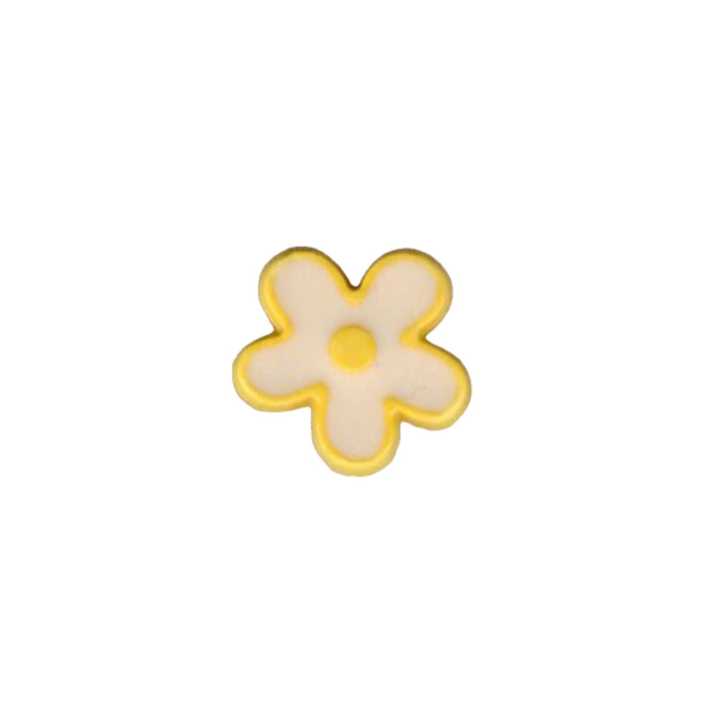 Button 952656 Yellow White Centre Flower 13mm