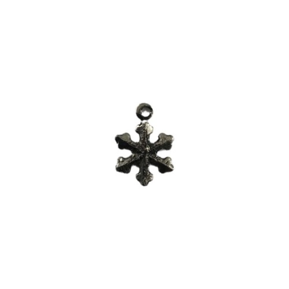 Charm J15043AS Snowflake Antique Silver