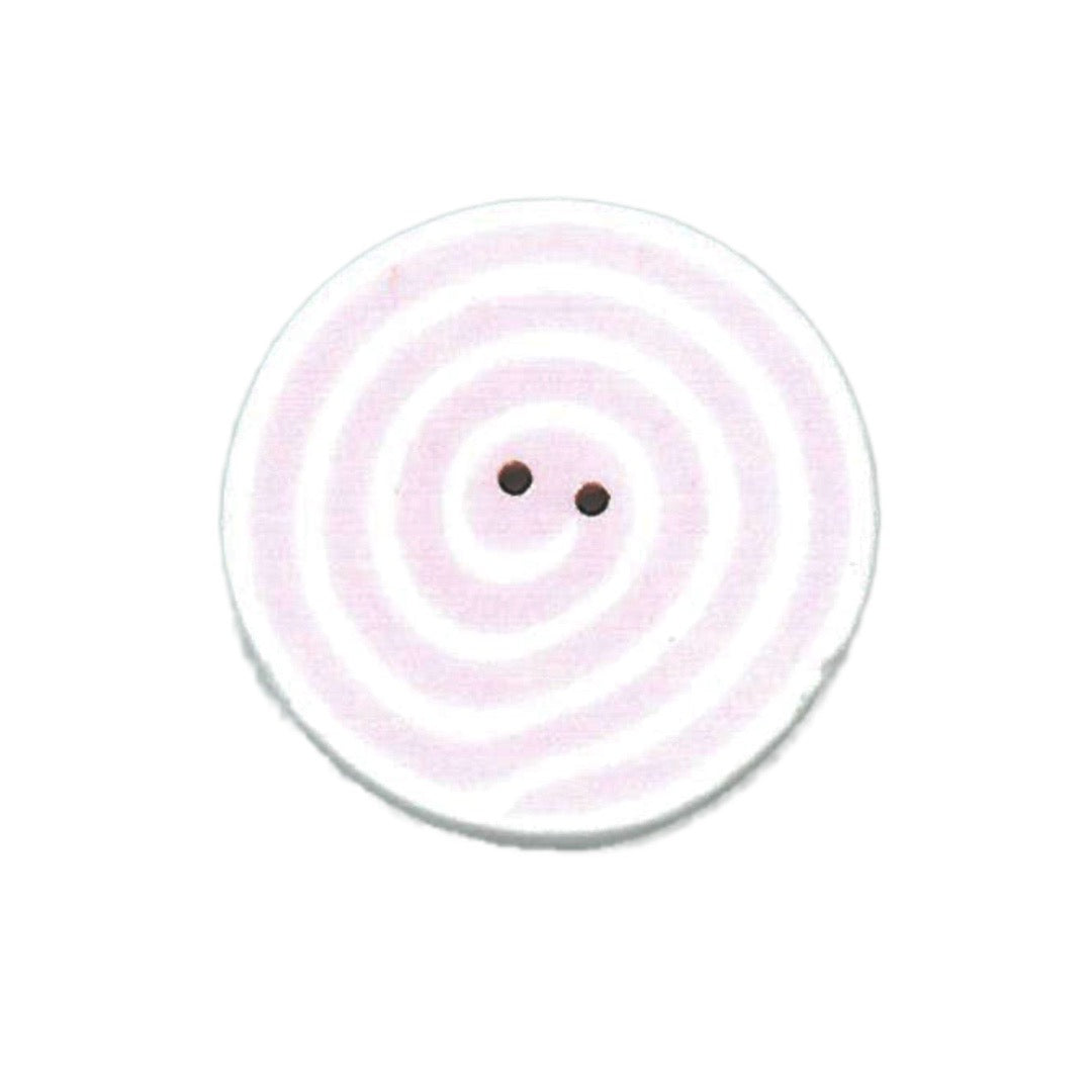 JAB3428.M Pink & White Swirl Round Button, Medium