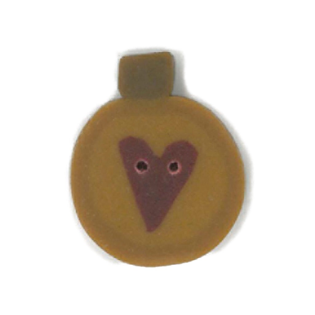 JAB4489 Gold Heart Ornament Primitive
