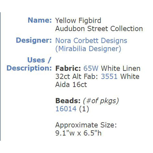 Nora Corbett 187 Yellow Figbird Audubon Street Collection