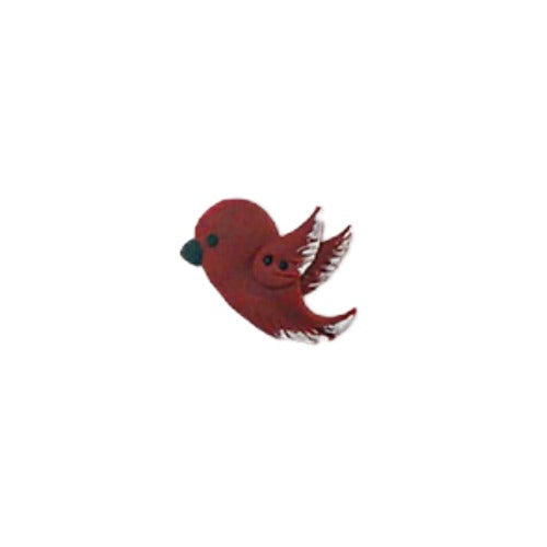 SB008DRLXL Dark Red Bird Left-Facing X Large