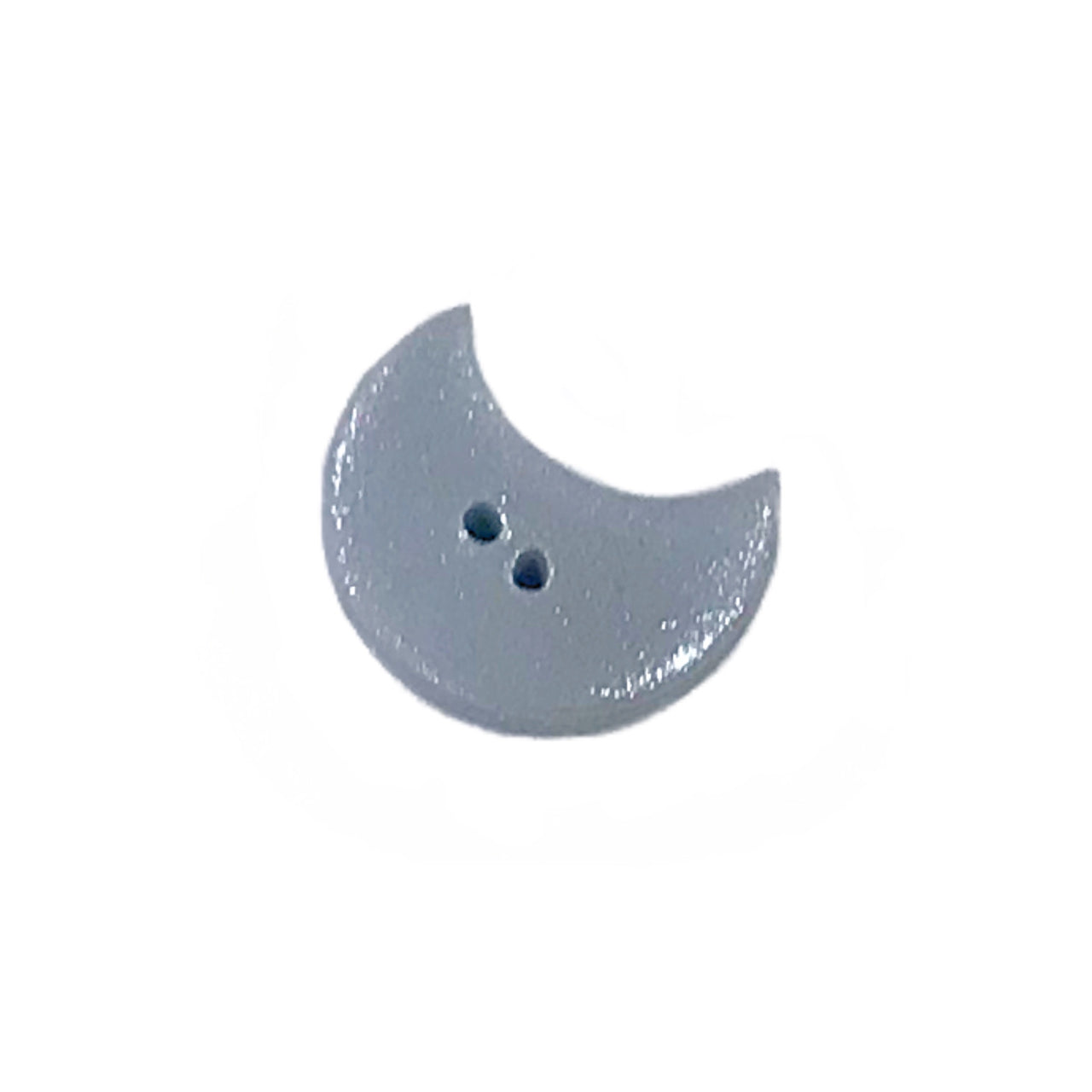 SB061SVM Metallic Silver Crescent Moon Medium