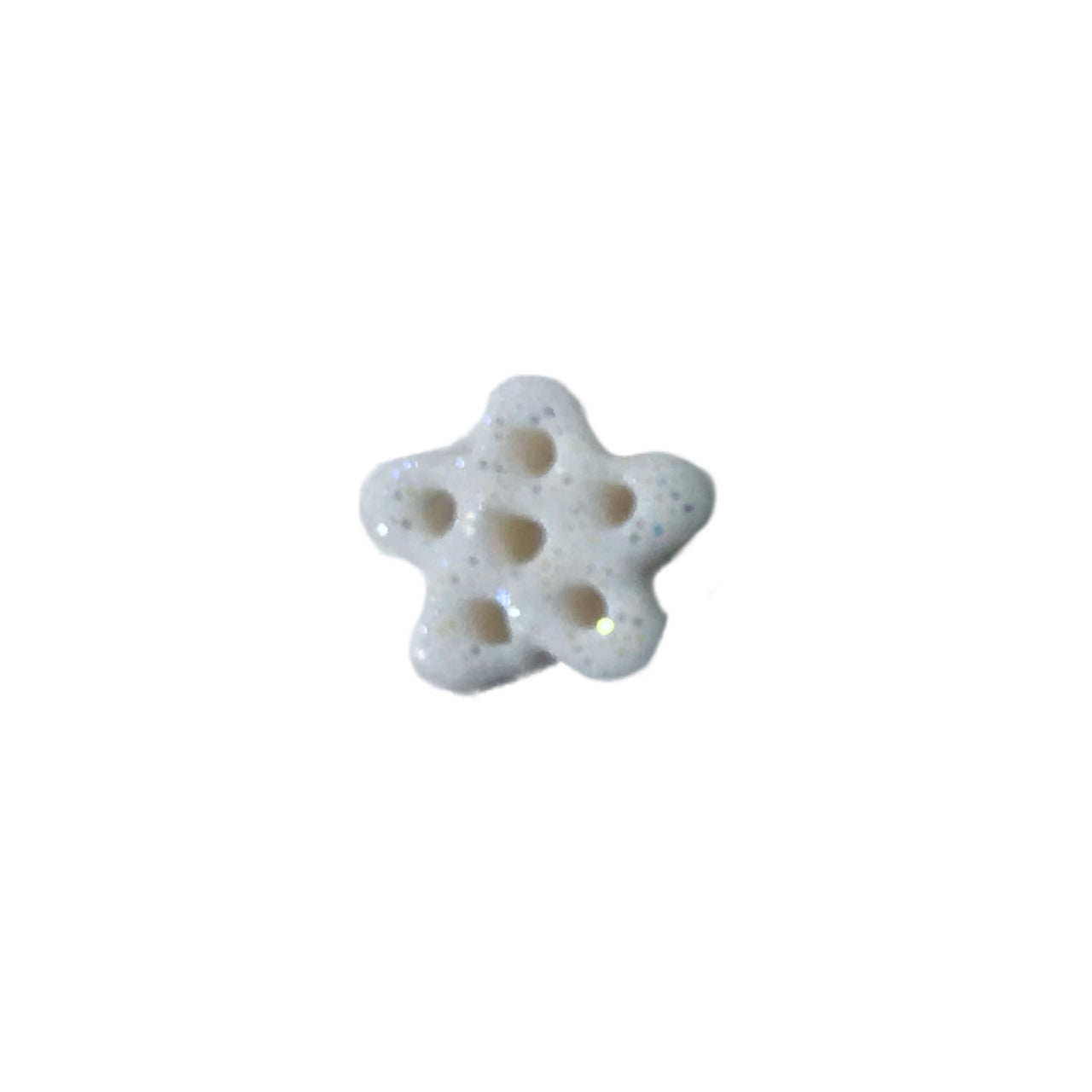 SB080WGS White Glitter Snowflake Small