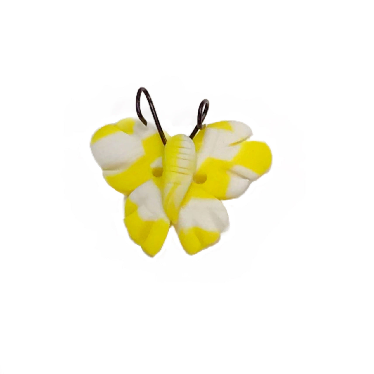 SB118YWM Yellow White Checkered Butterfly Medium