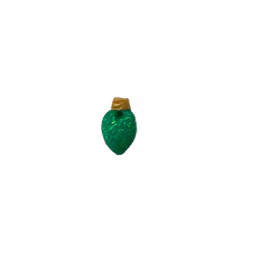 SB148G Green Glitter Christmas Light Bulb