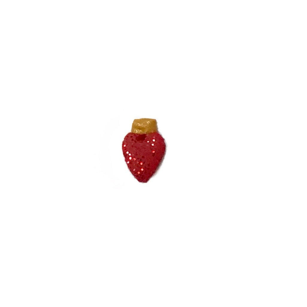 SB148R Red Glitter Christmas Light Bulb