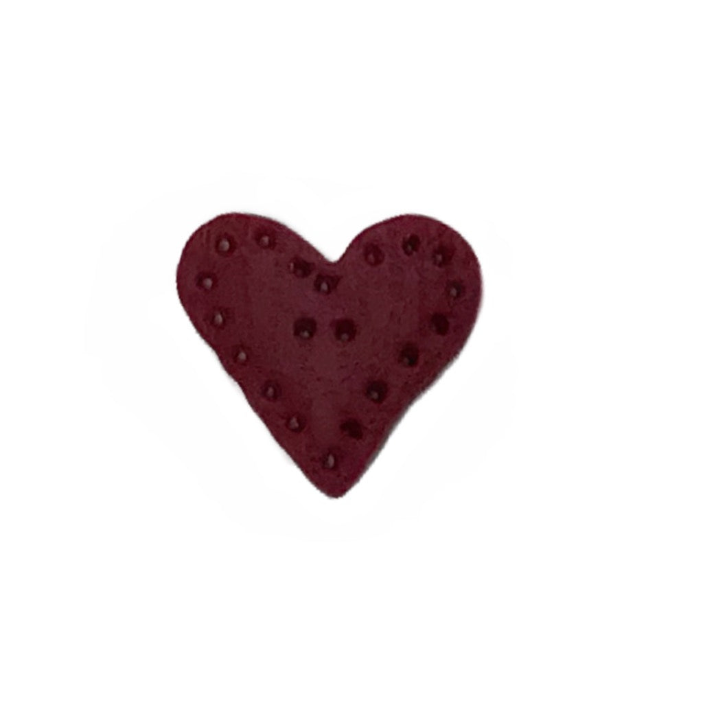 SB363DRDM Heart Lacey Dark Red Medium