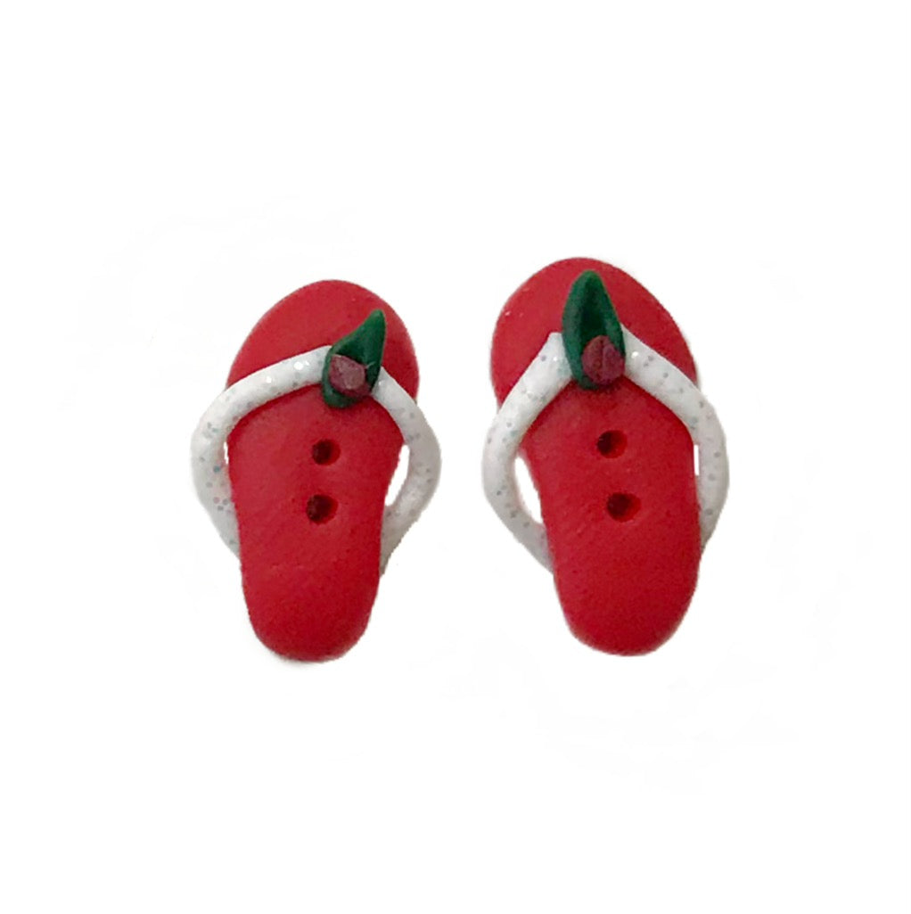 SB510 Red Holly Flipflops Pair