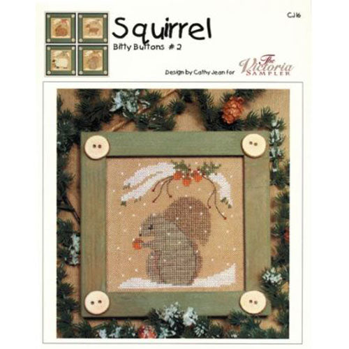 Victoria Sampler CJ16 Bitty Buttons #2 Squirrel