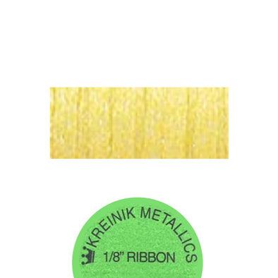 Kreinik Metallic 1/8” Ribbon  054F Lemon-Lime