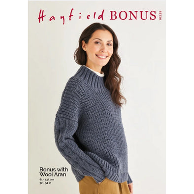 Hayfield 10225 Bonus Aran Sweater