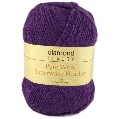 Pure Wool Superwash Heather 1009 Purple