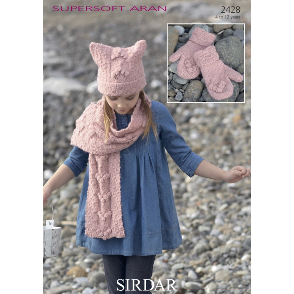 Sirdar 2428 Supersoft Aran Hat Set