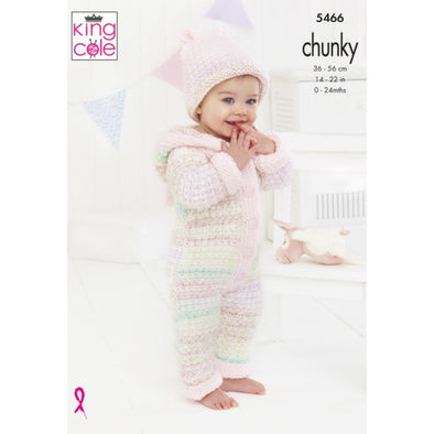 King Cole 5466 Onsie, Poncho and Hat