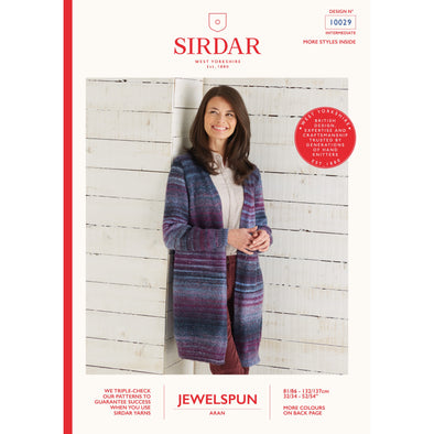 Sirdar 10029 Jewelspun Long Line Jacket