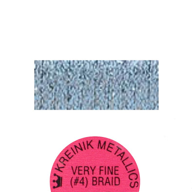 Kreinik Metallic #4 Braid   025 Grey