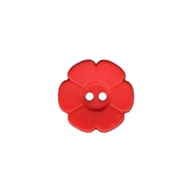 Button 112406 Daisy Red 15mm