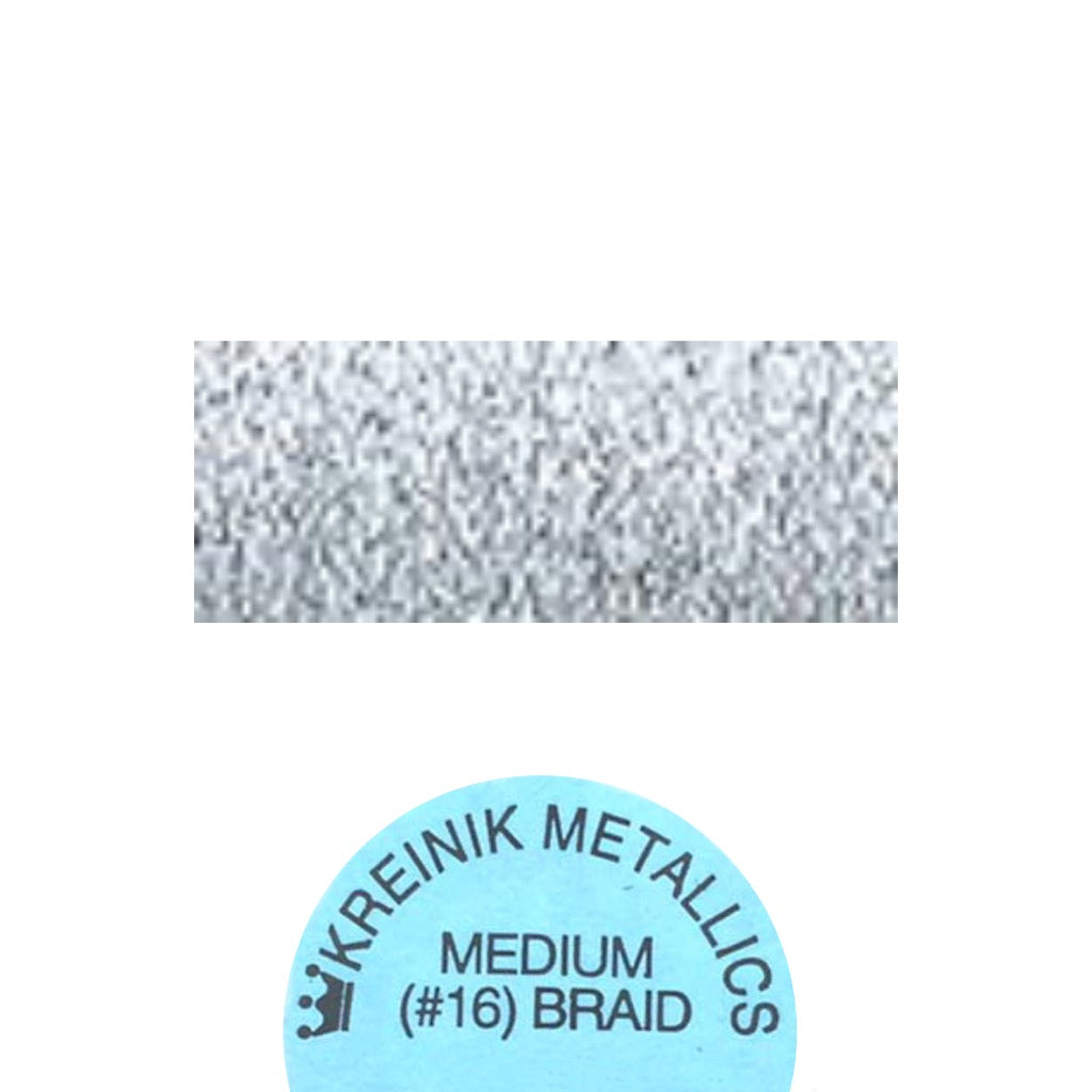 Kreinik Metallic#16 Braid  001HL Silver