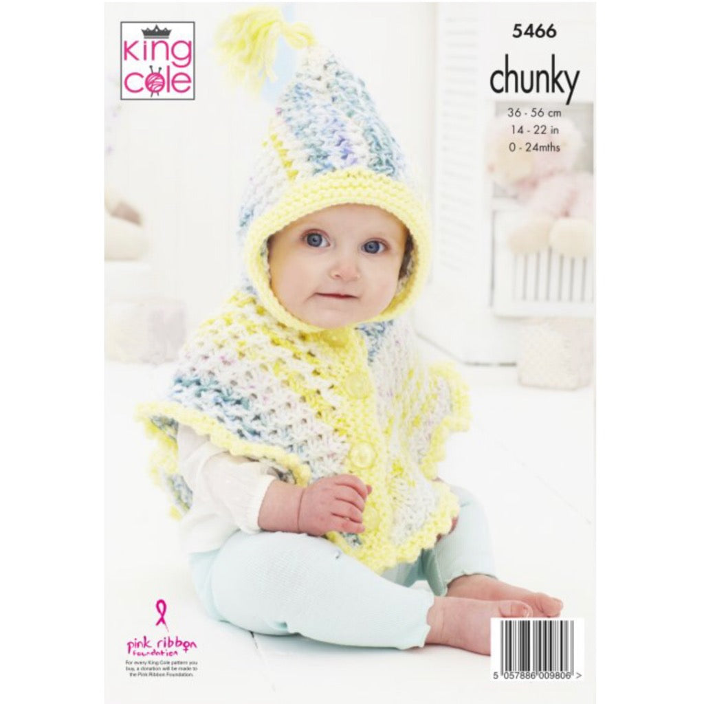 King Cole 5466 Onsie, Poncho and Hat