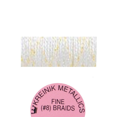 Kreinik Metallic #8 Braid  191 Pale Yellow