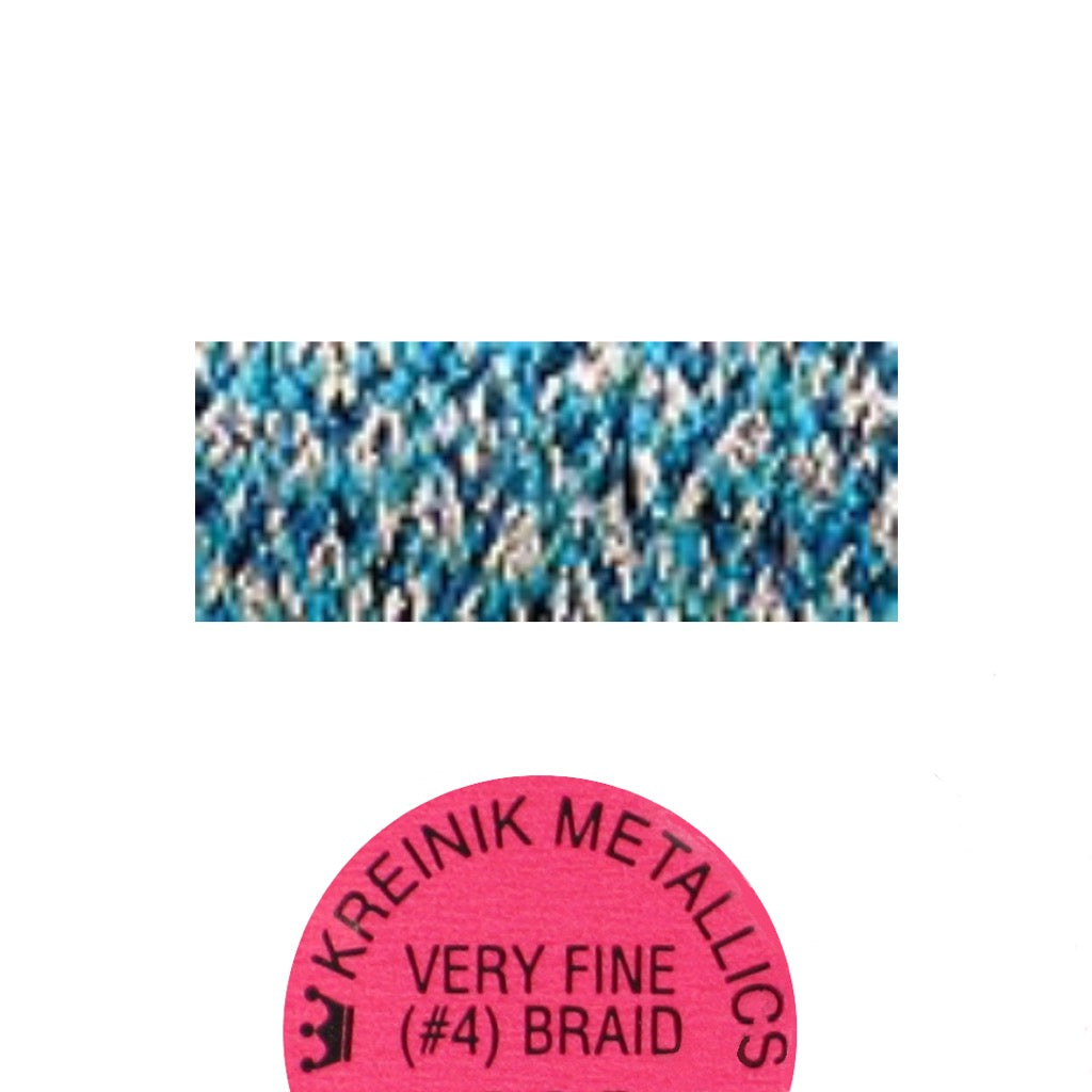 Kreinik Metallic #4 Braid   393 Silver Night