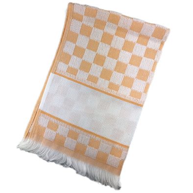 Towel T3006KO Verona Kitchen Towel White with Orange Checks