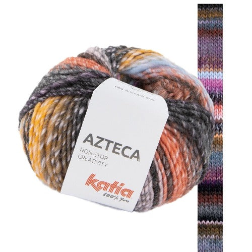 Azteca 7887 Lilac Orange Yellow