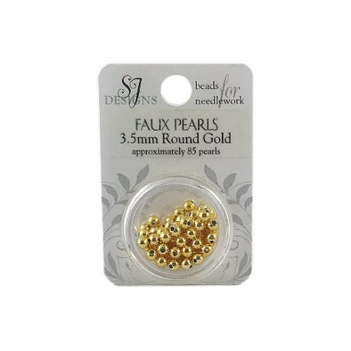 Pearls 3.5mm Gold Faux SJD