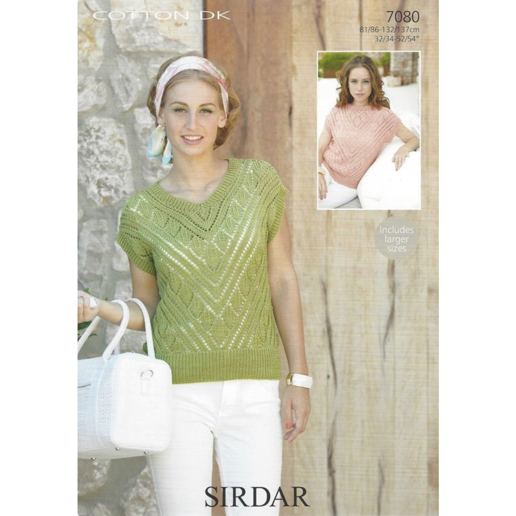 Sirdar 7080 Cotton DK Sweater