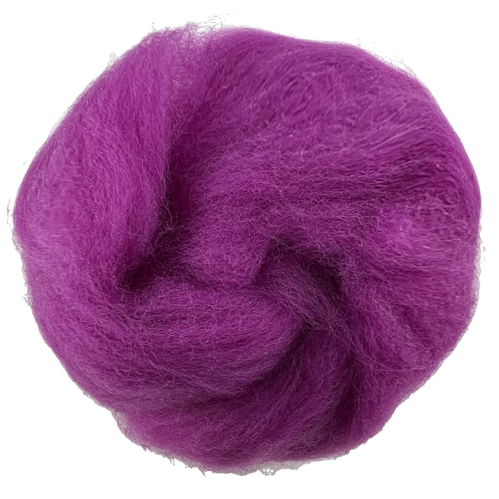 Corriedale Fibre 023 Magenta