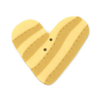 Just Another Button Company NH1006Y Yellow Striped Heart