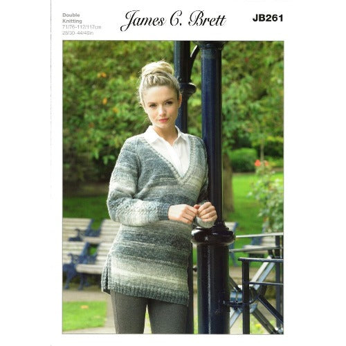 JB261 Woodlander DK V-Neck Sweater Adults