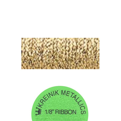 Kreinik Metallic 1/8” Ribbon  202HL Aztec Gold High Lustre
