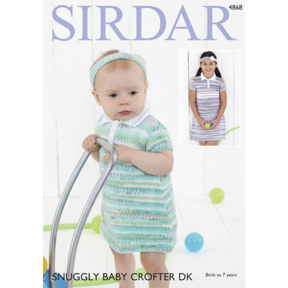 Sirdar 4868 Girl's Knitted Dress