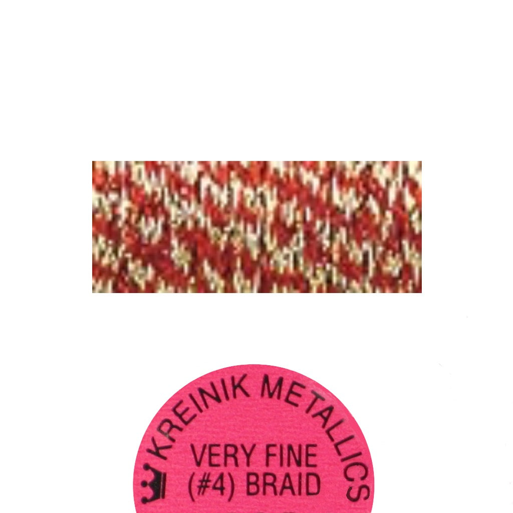 Kreinik Metallic #4 Braid   203 Flame