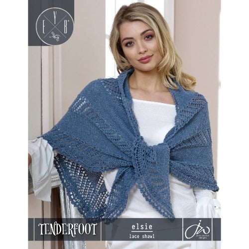 EYB 1056-03 Tenderfoot Elsie Lace Shawl