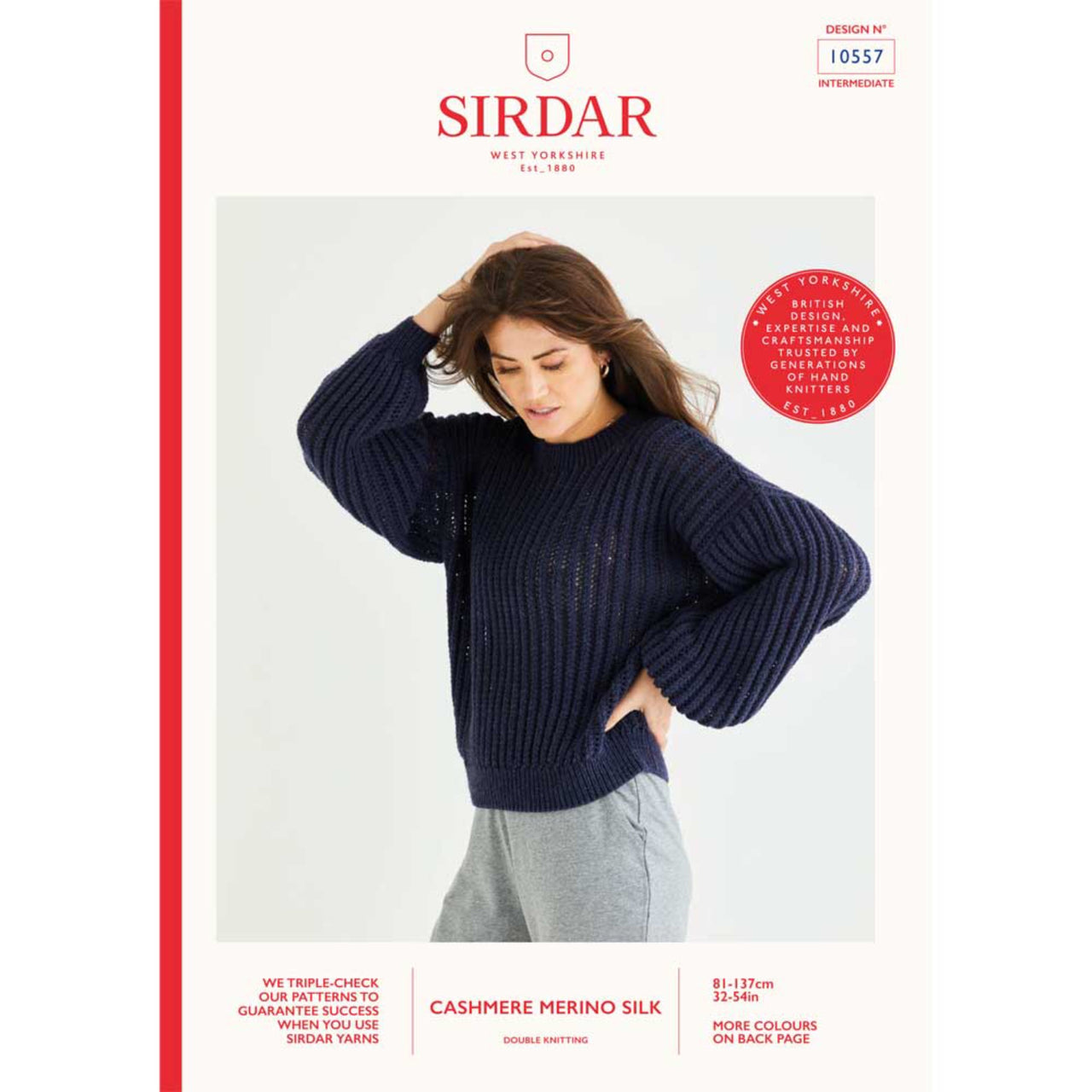 Sirdar 10557 Cashmere Merino Silk Sweater