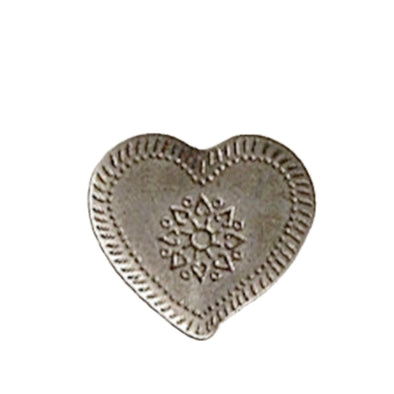 Button 952535  Heart Shaped with Sun Imprint Shank 15mm Metal